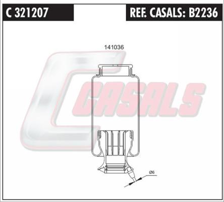 Casals B2236 - Burduf, suspensie cabina sofer aaoparts.ro