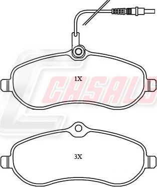 Casals BKM595 - Set placute frana,frana disc aaoparts.ro