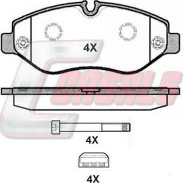 Casals BKM115 - Set placute frana,frana disc aaoparts.ro