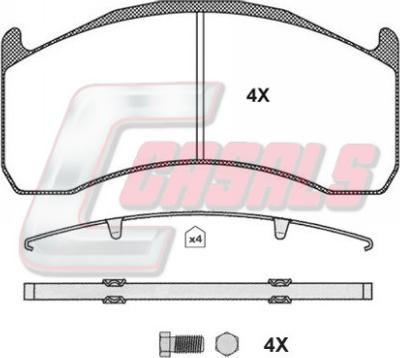 Casals BKM1387 - Set placute frana,frana disc aaoparts.ro