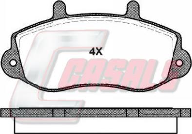 Casals BKM1292 - Set placute frana,frana disc aaoparts.ro