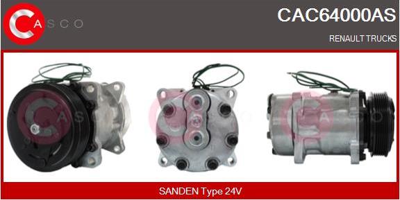 Casco CAC64000AS - Compresor, climatizare aaoparts.ro