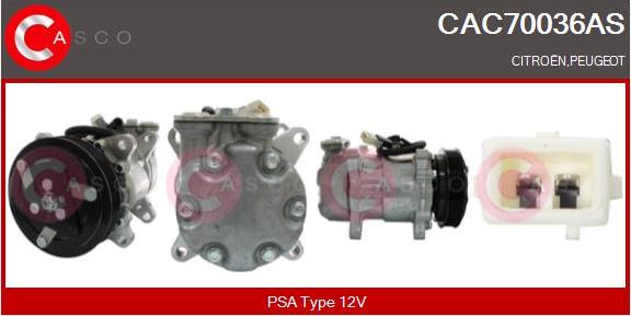 Casco CAC70036AS - Compresor, climatizare aaoparts.ro