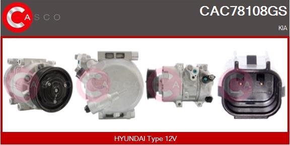 Casco CAC78108GS - Compresor, climatizare aaoparts.ro