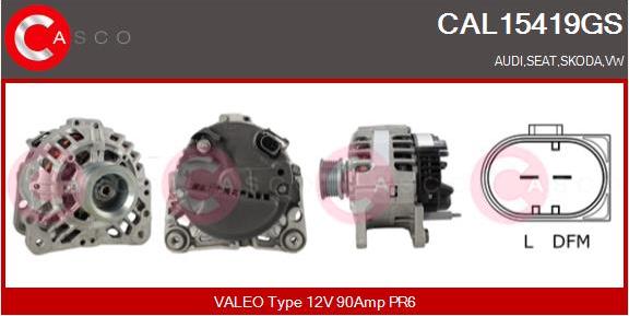 Casco CAL15419GS - Generator / Alternator aaoparts.ro