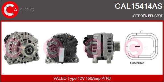 Casco CAL15414AS - Generator / Alternator aaoparts.ro