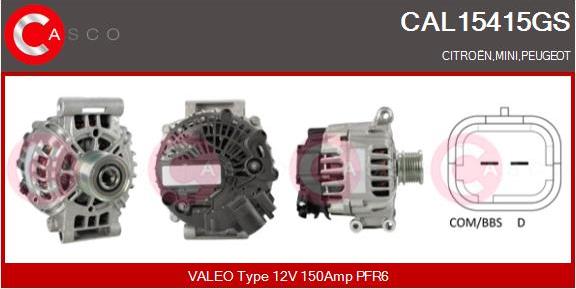 Casco CAL15415GS - Generator / Alternator aaoparts.ro