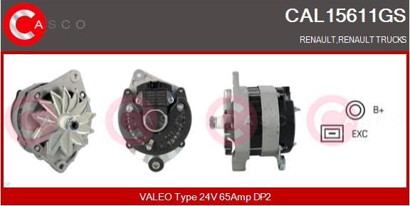 Casco CAL15611GS - Generator / Alternator aaoparts.ro