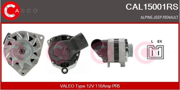 Casco CAL15001RS - Generator / Alternator aaoparts.ro