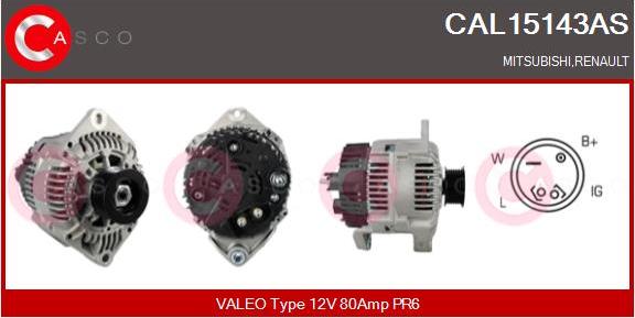 Casco CAL15143AS - Generator / Alternator aaoparts.ro