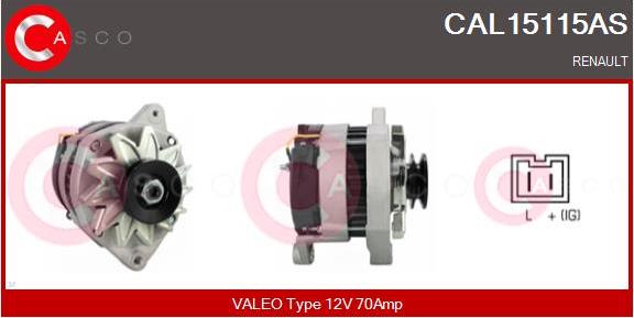 Casco CAL15115AS - Generator / Alternator aaoparts.ro