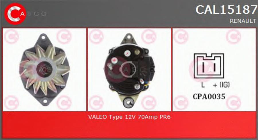 Casco CAL15187 - Generator / Alternator aaoparts.ro