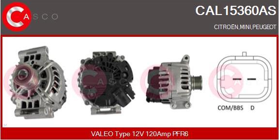 Casco CAL15360AS - Generator / Alternator aaoparts.ro