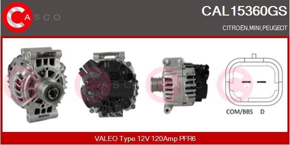 Casco CAL15360GS - Generator / Alternator aaoparts.ro