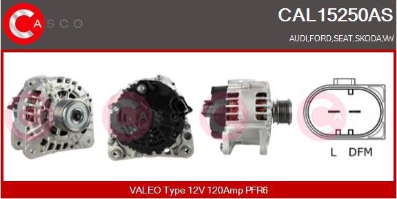 Casco CAL15250AS - Generator / Alternator aaoparts.ro