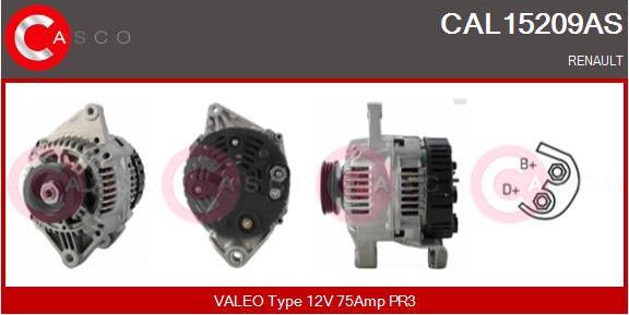 Casco CAL15209AS - Generator / Alternator aaoparts.ro