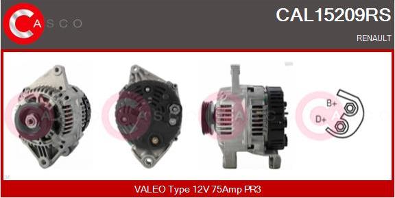 Casco CAL15209RS - Generator / Alternator aaoparts.ro