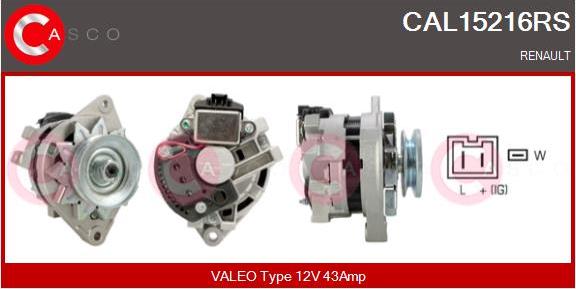 Casco CAL15216RS - Generator / Alternator aaoparts.ro