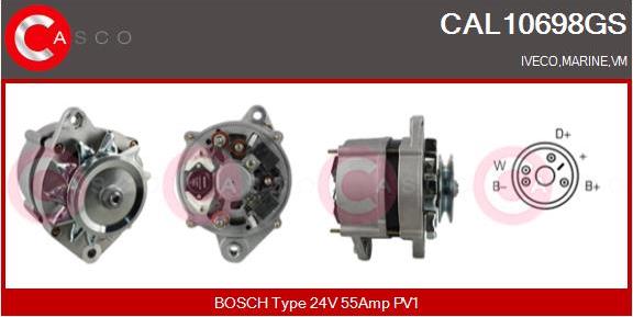 Casco CAL10698GS - Generator / Alternator aaoparts.ro