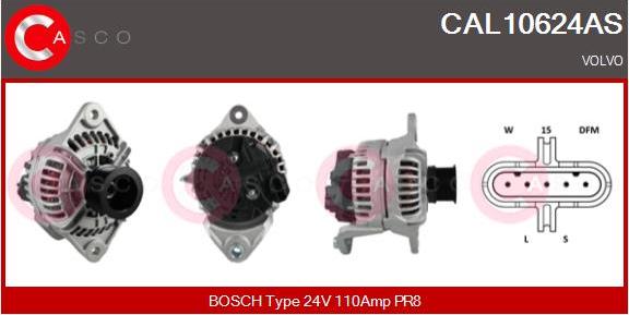 Casco CAL10624AS - Generator / Alternator aaoparts.ro