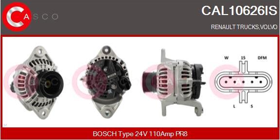 Casco CAL10626IS - Generator / Alternator aaoparts.ro