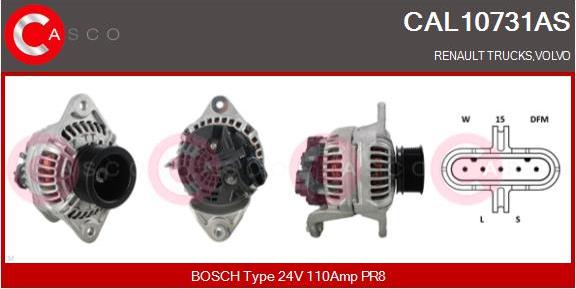 Casco CAL10731AS - Generator / Alternator aaoparts.ro