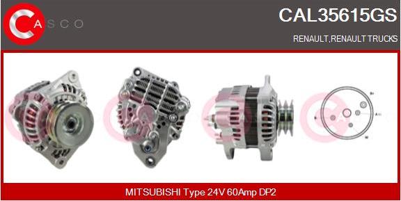 Casco CAL35615GS - Generator / Alternator aaoparts.ro