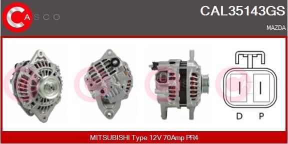 Casco CAL35143GS - Generator / Alternator aaoparts.ro