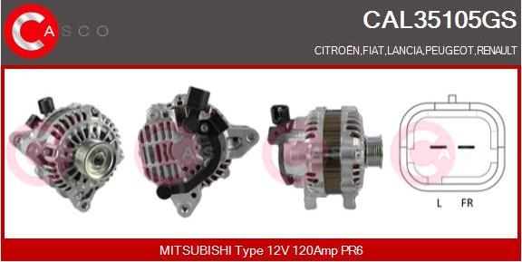 Casco CAL35105GS - Generator / Alternator aaoparts.ro