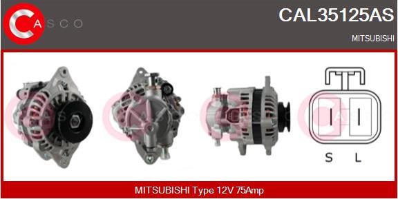 Casco CAL35125AS - Generator / Alternator aaoparts.ro