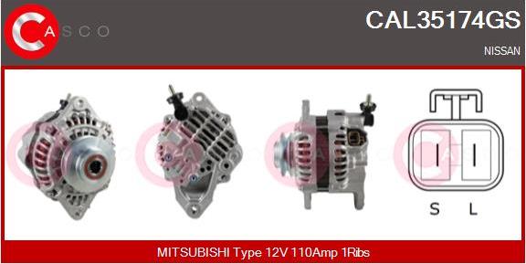 Casco CAL35174GS - Generator / Alternator aaoparts.ro