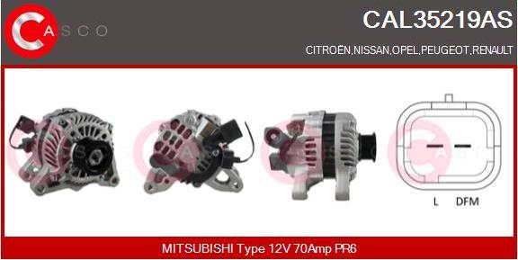 Casco CAL35219AS - Generator / Alternator aaoparts.ro