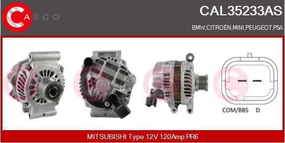 Casco CAL35233AS - Generator / Alternator aaoparts.ro