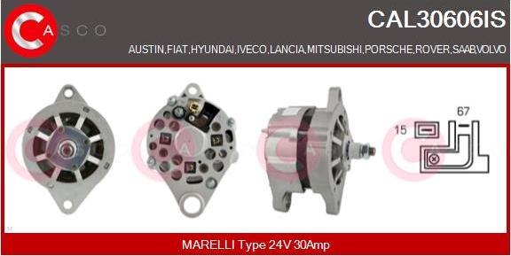 Casco CAL30606IS - Generator / Alternator aaoparts.ro