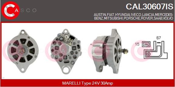Casco CAL30607IS - Generator / Alternator aaoparts.ro