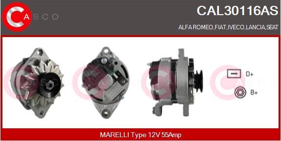 Casco CAL30116AS - Generator / Alternator aaoparts.ro