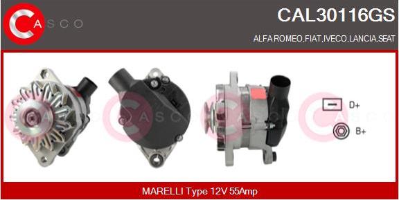 Casco CAL30116GS - Generator / Alternator aaoparts.ro