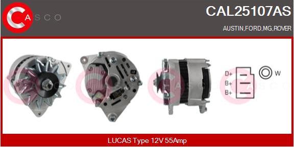 Casco CAL25107AS - Generator / Alternator aaoparts.ro