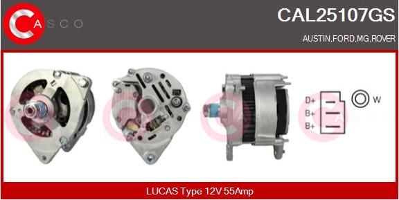 Casco CAL25107GS - Generator / Alternator aaoparts.ro