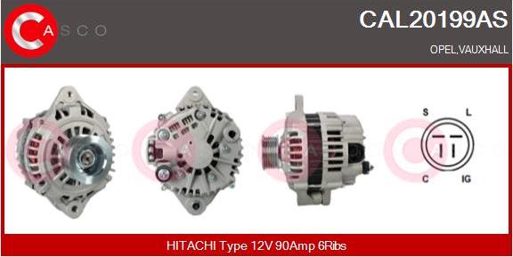 Casco CAL20199AS - Generator / Alternator aaoparts.ro