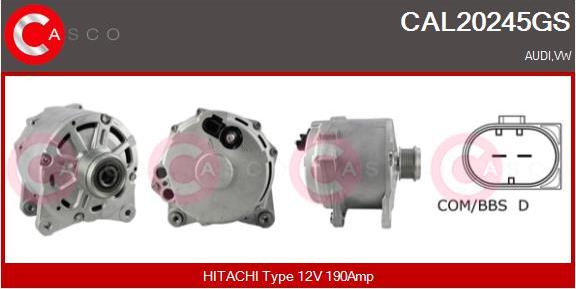 Casco CAL20245GS - Generator / Alternator aaoparts.ro