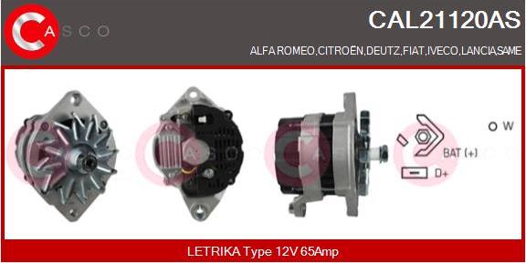 Casco CAL21120AS - Generator / Alternator aaoparts.ro