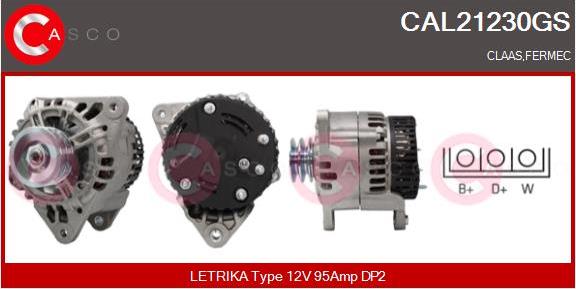 Casco CAL21230GS - Generator / Alternator aaoparts.ro
