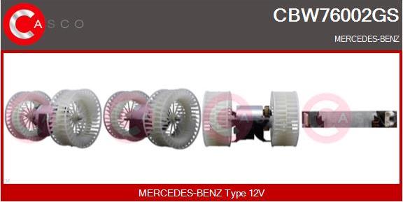 Casco CBW76002GS - Ventilator, habitaclu aaoparts.ro