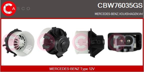 Casco CBW76035GS - Ventilator, habitaclu aaoparts.ro