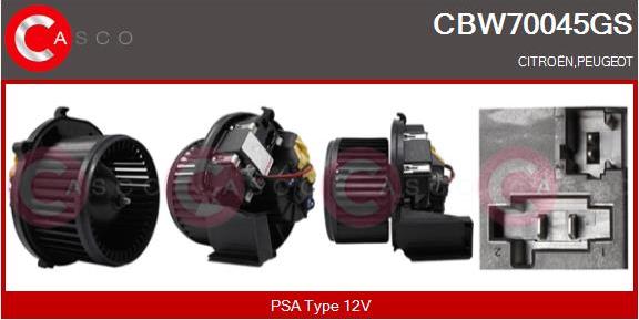 Casco CBW70045GS - Ventilator, habitaclu aaoparts.ro