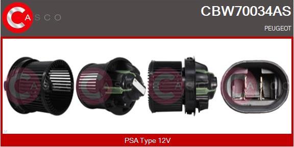 Casco CBW70034AS - Ventilator, habitaclu aaoparts.ro