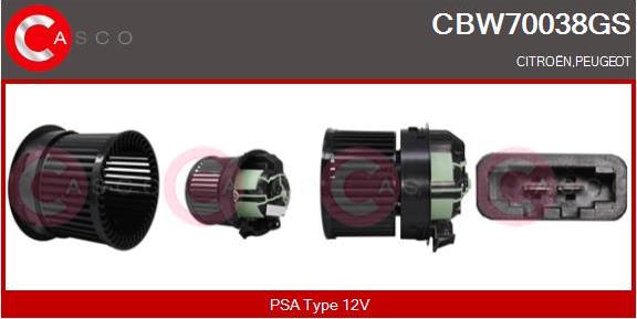 Casco CBW70038GS - Ventilator, habitaclu aaoparts.ro