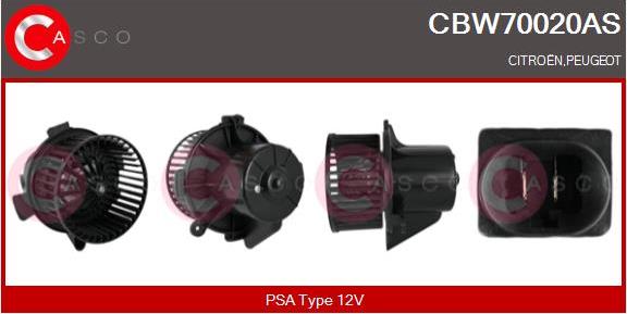 Casco CBW70020AS - Ventilator, habitaclu aaoparts.ro