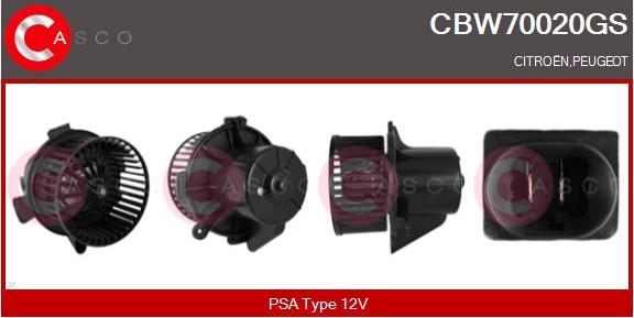 Casco CBW70020GS - Ventilator, habitaclu aaoparts.ro